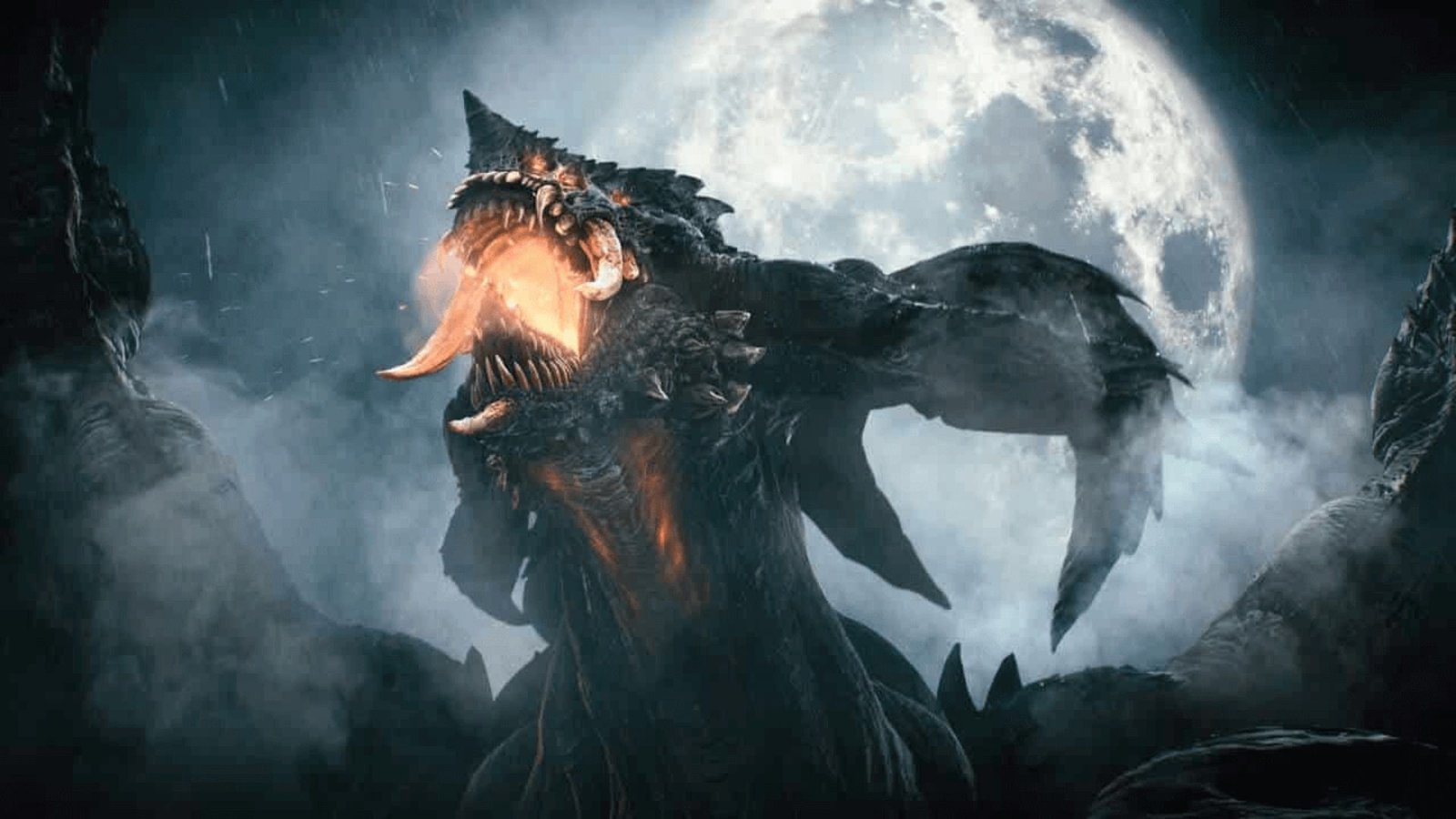 Dragon God Creating a Fireball in Demon's Souls.