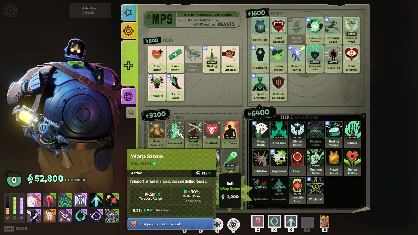 Warp Stone, a useful item for Dynamo in Deadlock