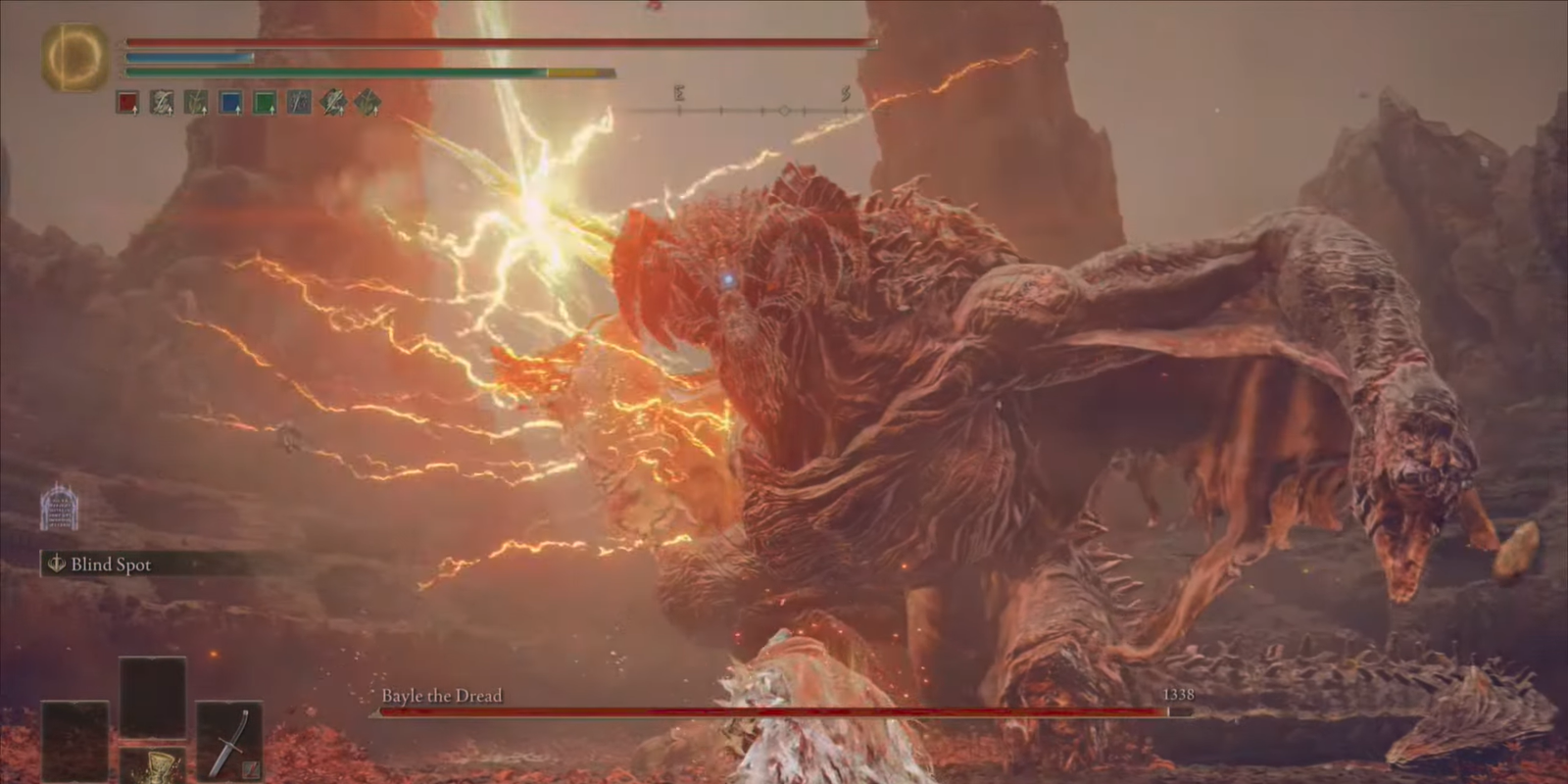 An image of Bayle the Dread boss fight in Elden Ring: Shadow of the Erdtree