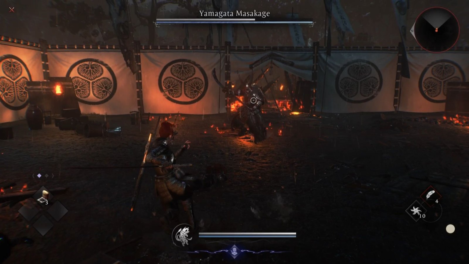 Fighting Yamagata Masakage in Nioh 3