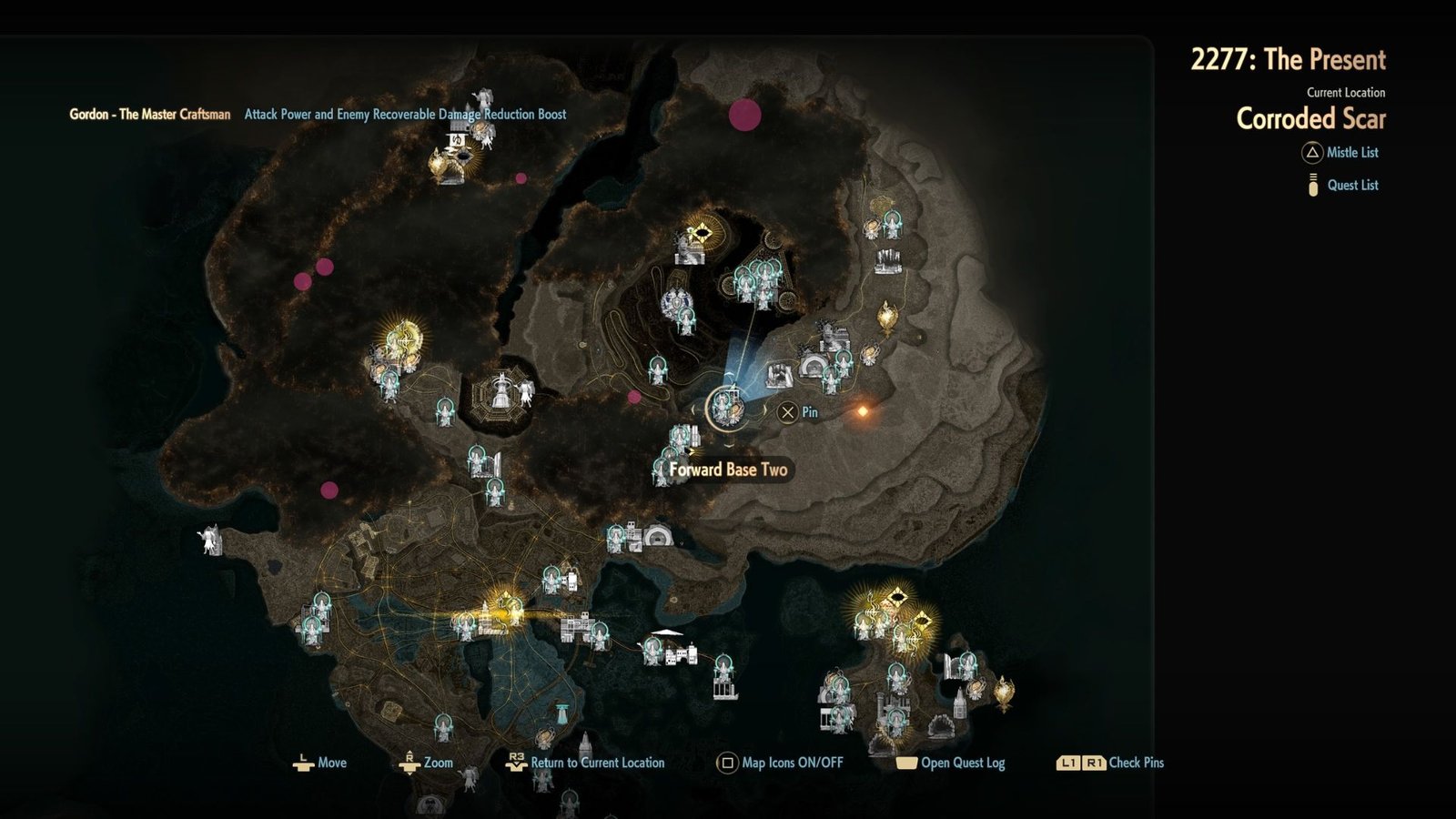 Image showing the location of Forward Base Two in Code Vein 2
