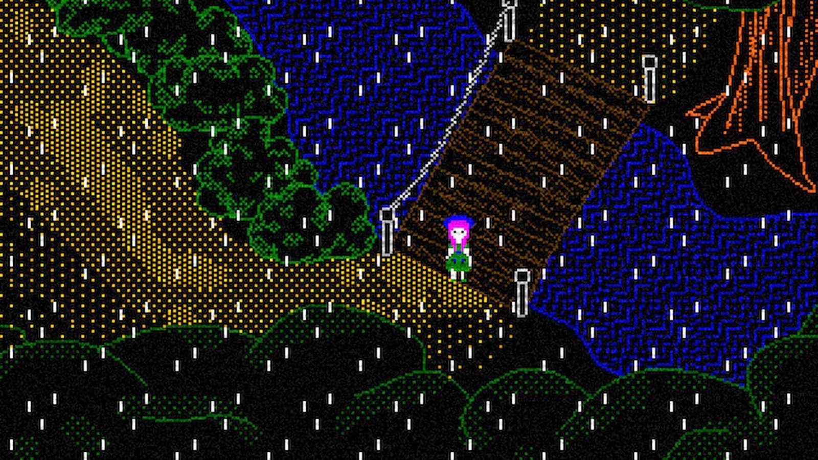 Girl Standing Alone in the Rain in Lilys Well