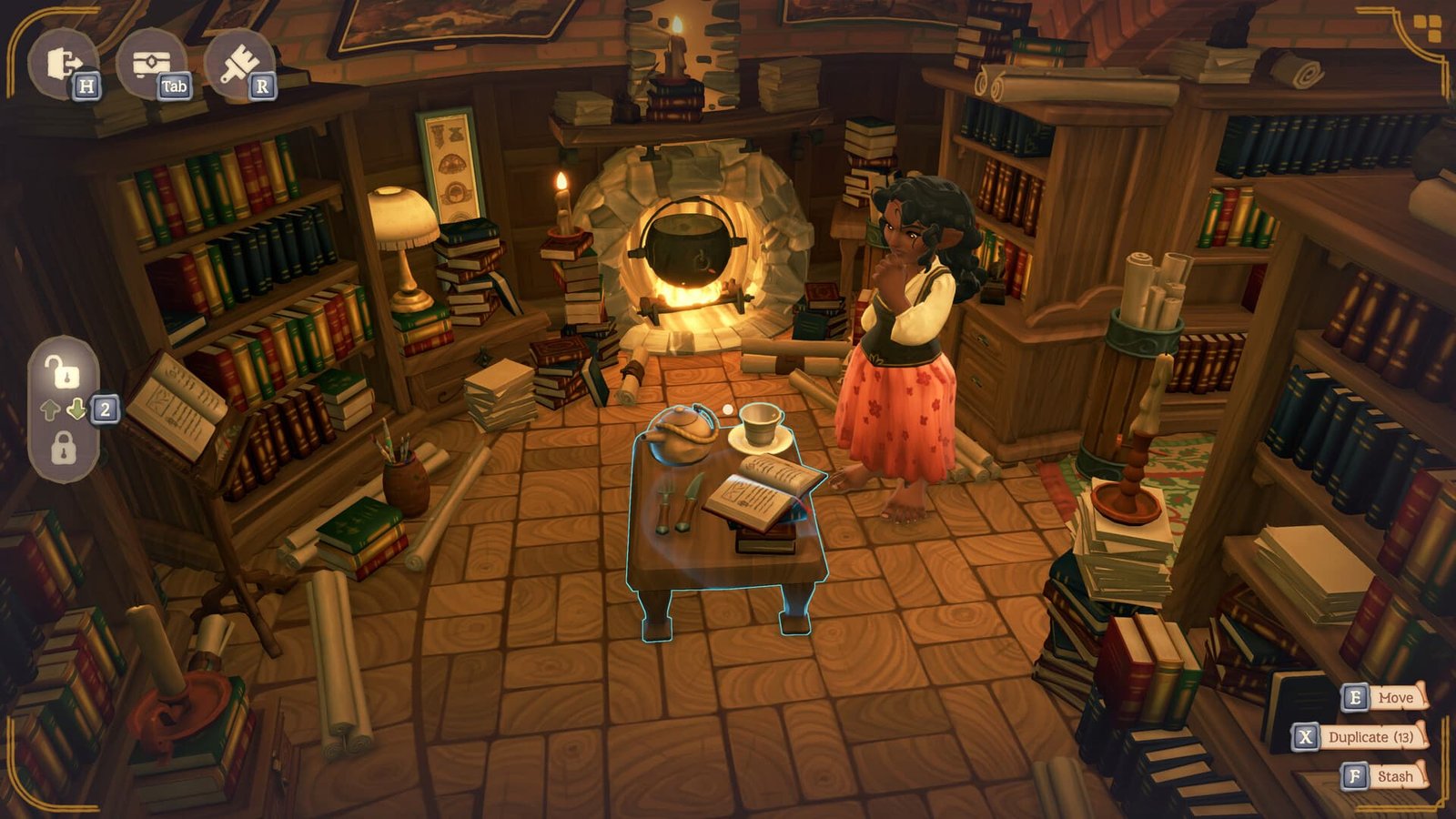 Indoor Home Library in Tales of the Shire