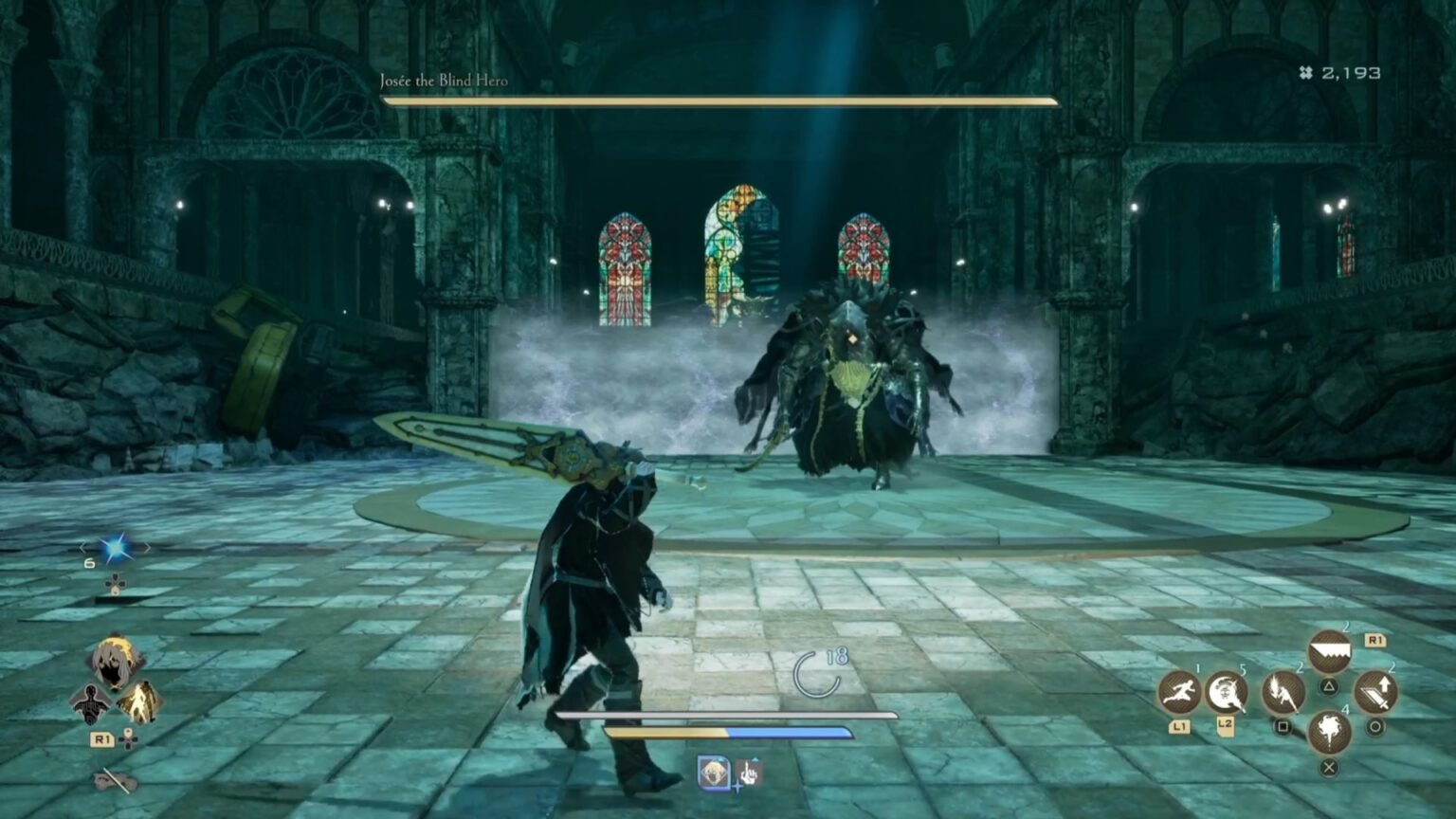 Entering the boss fight for Josee the Blind Hero Code Vein 2