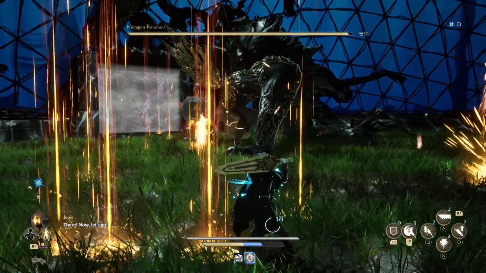 Metagen Remnant Fire attack in Code Vein 2