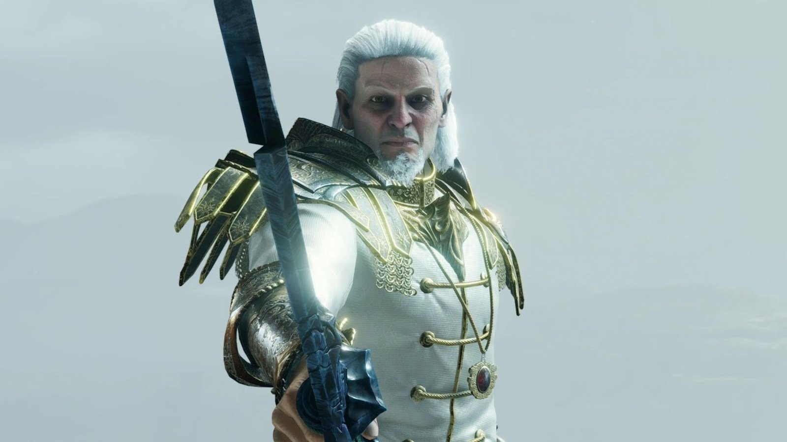 Old King Allant Holding a Sword in Demon's Souls