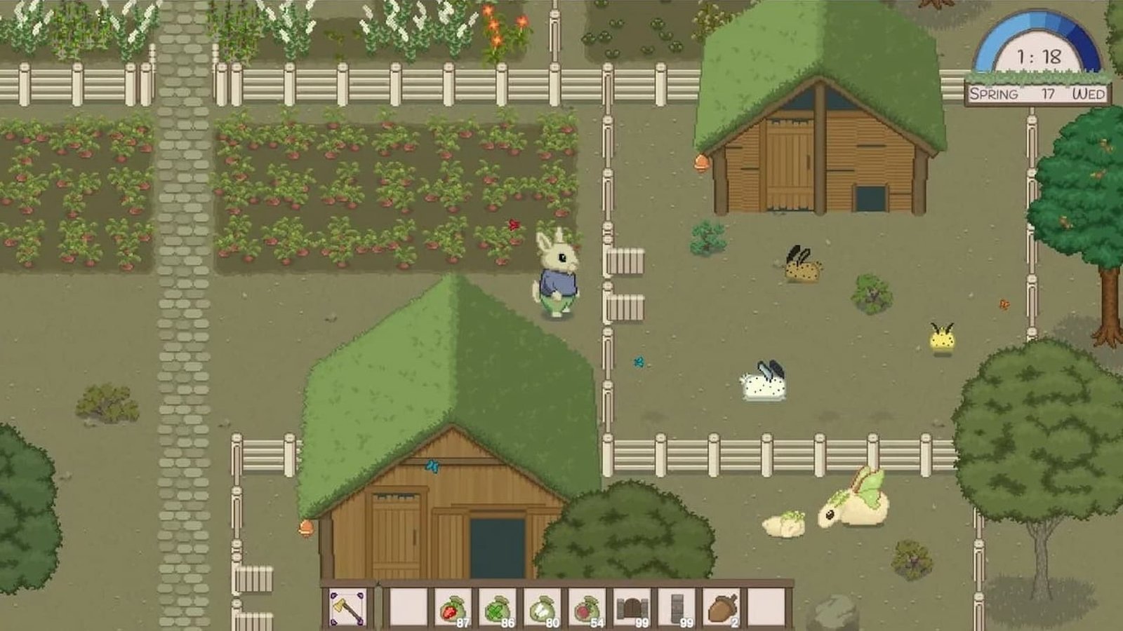 Rabbit Tending to a Farm in Grimshire