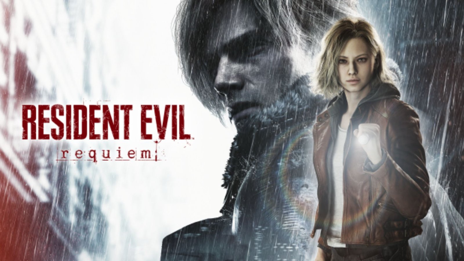 Leon Kennedy and Grace Ashcroft on Resident Evil 9's box art