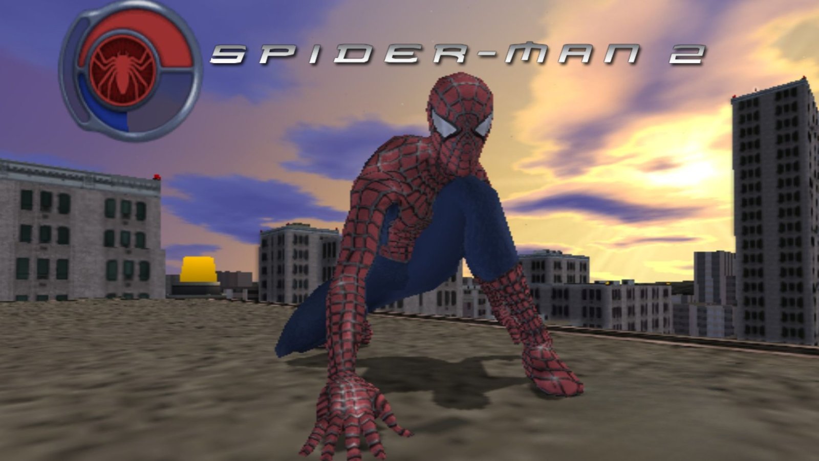 Spider-Man does a superhero landing