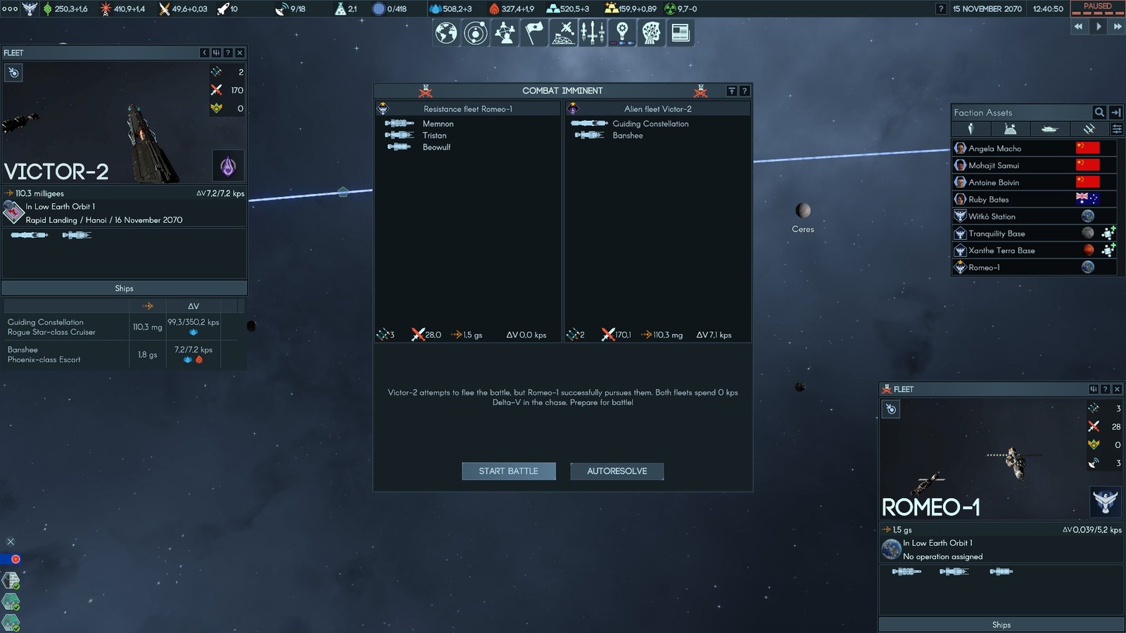 Terra Invicta space combat prep