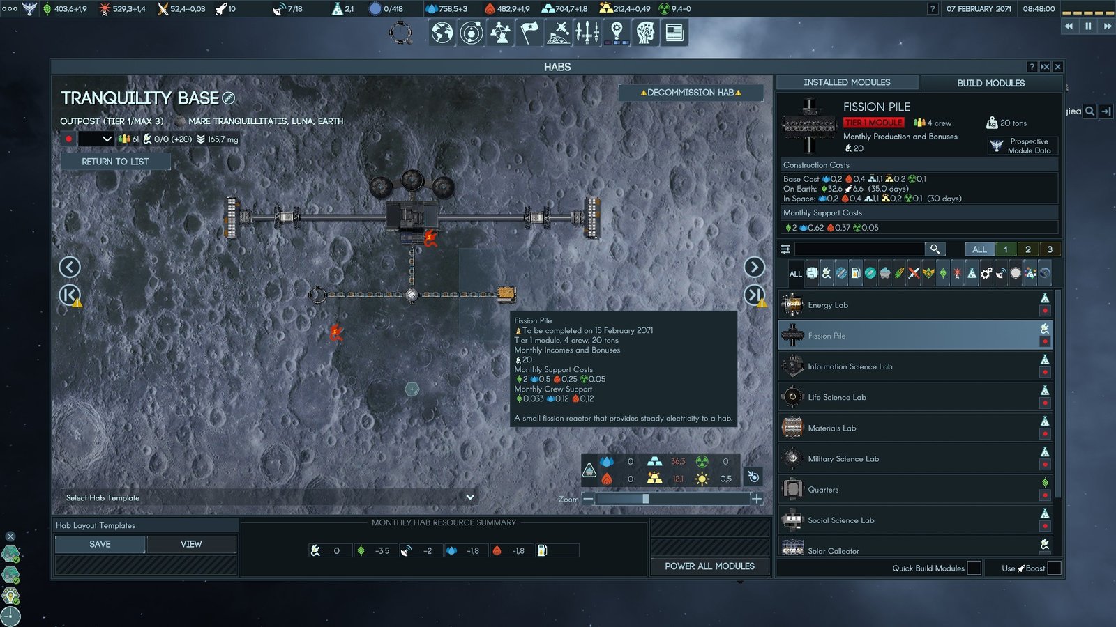 Terra Invicta moon base