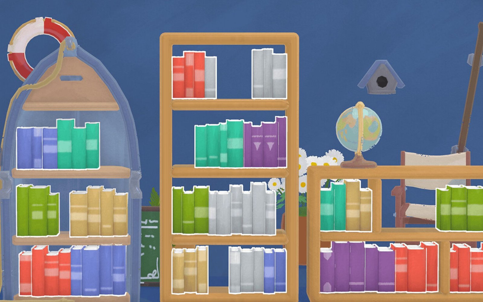 Bookcase layout in Tiny Bookshop