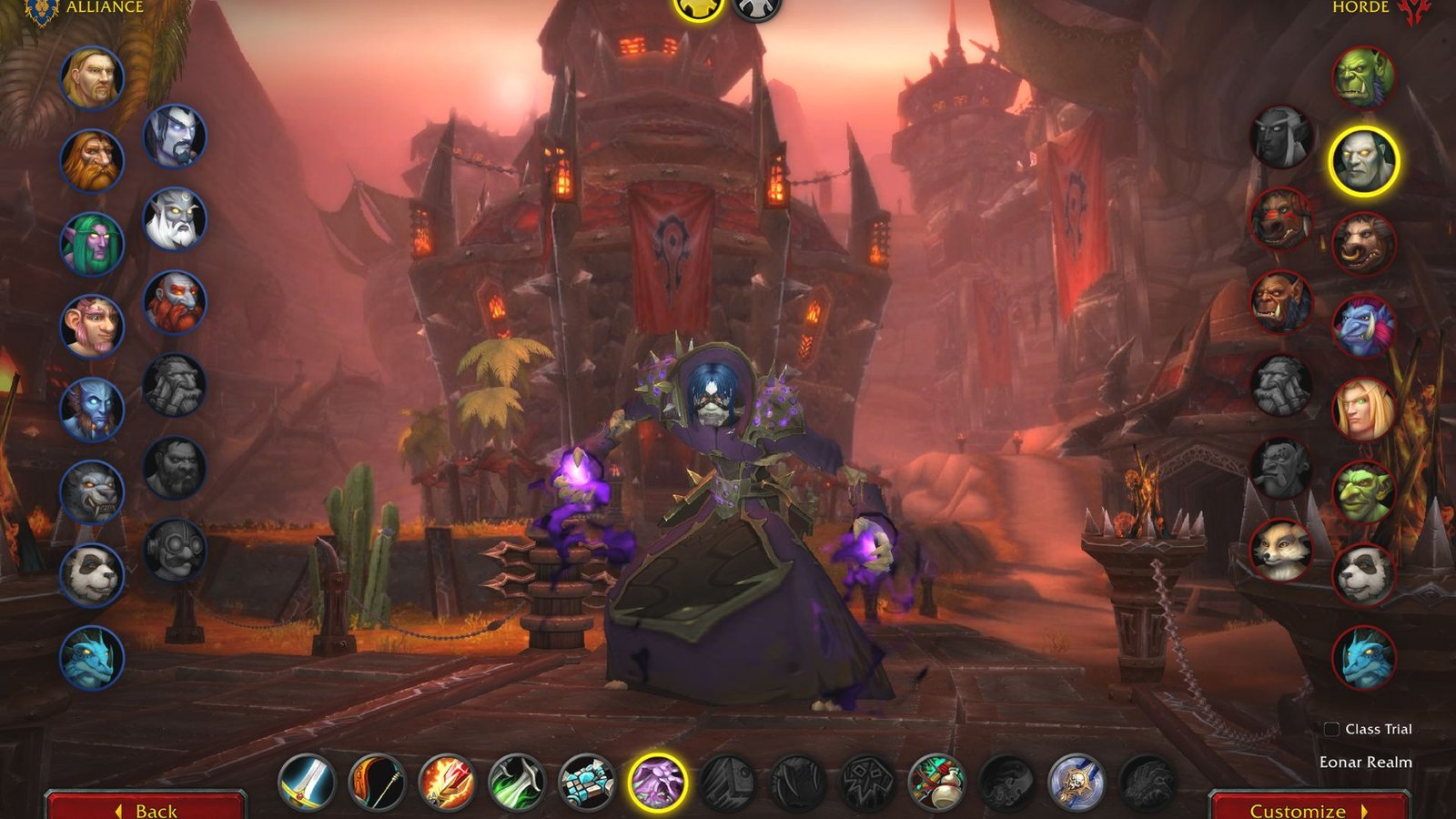 Undead Warlock in World of Warcraft