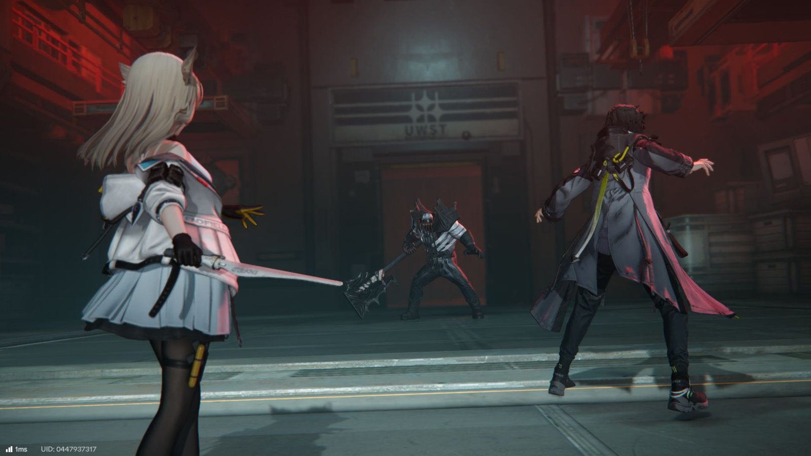 Endministrator and Perlica about to fight a Gang Boss