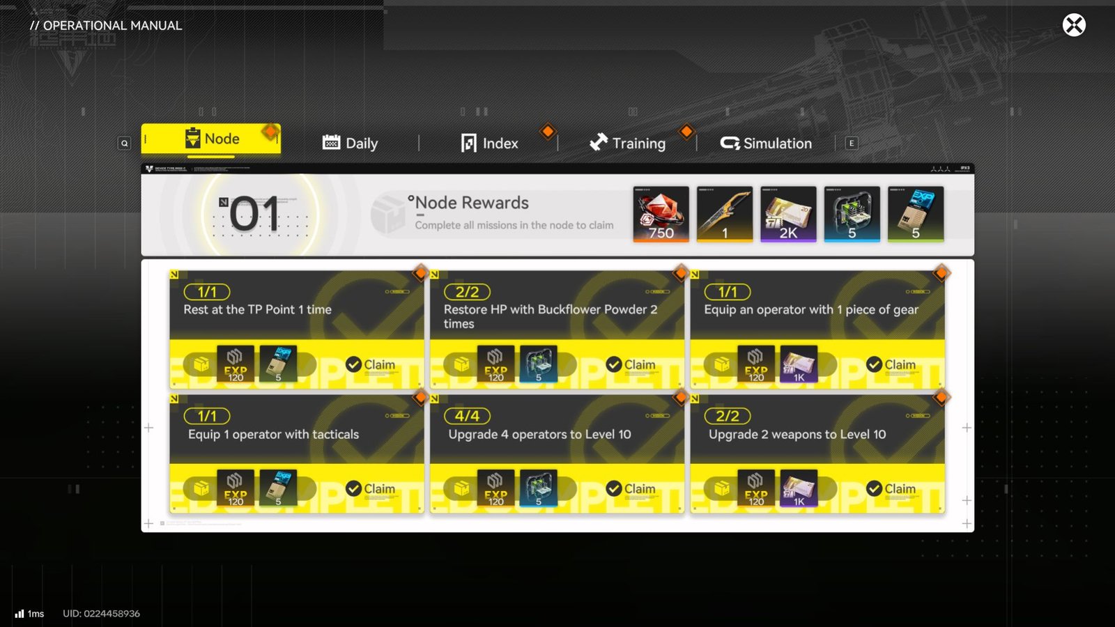 Node rewards that offer Oroberyl in Arknights Endfield