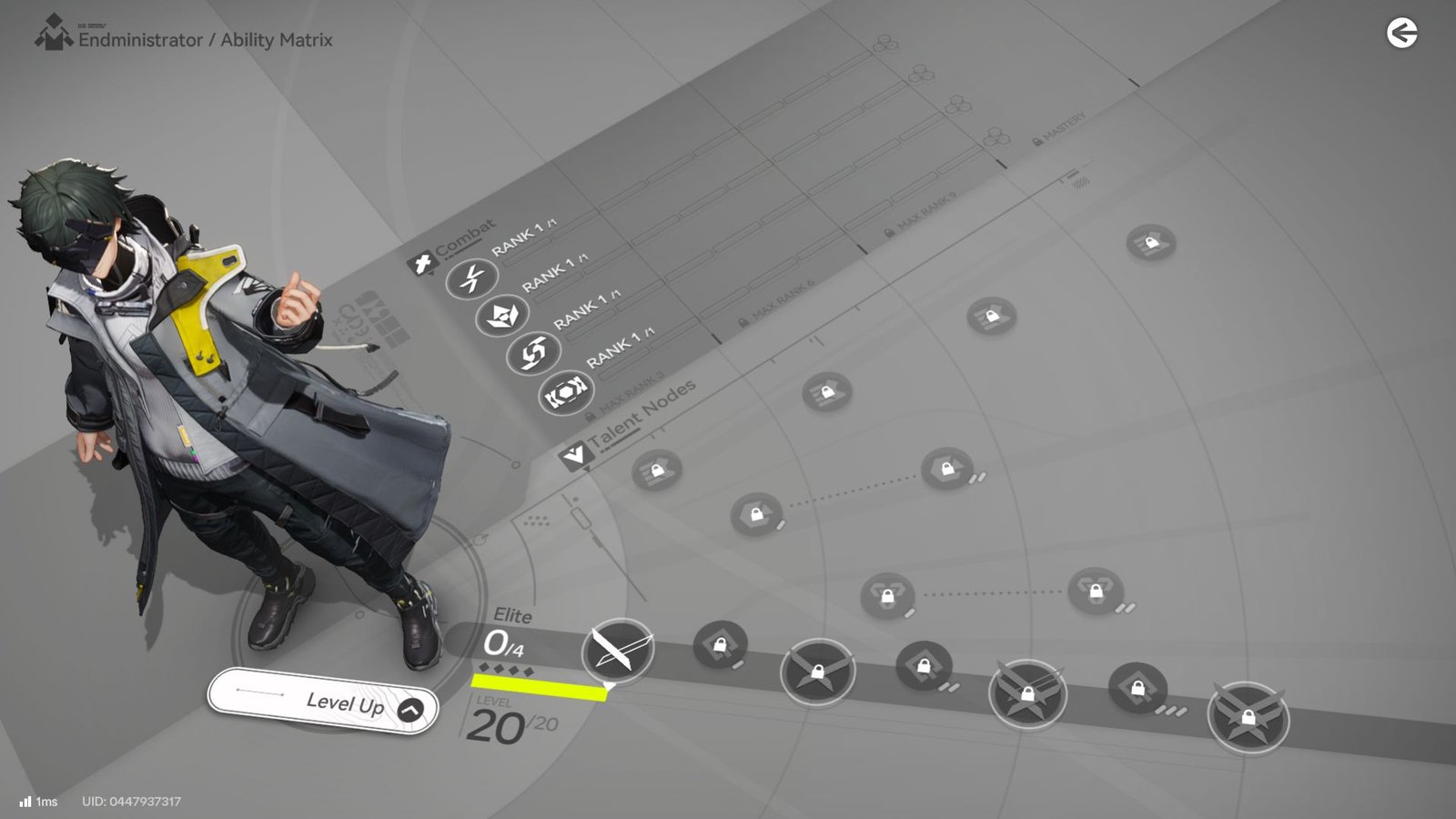 A general view of Endministrator's skill tree