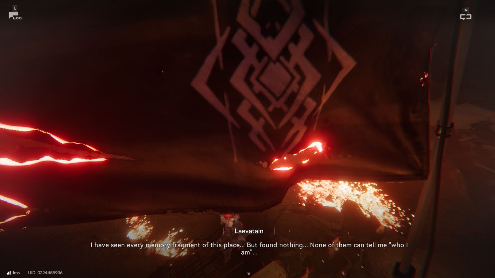 A burning flag in one of Surtr's memories in Arknights Endfield