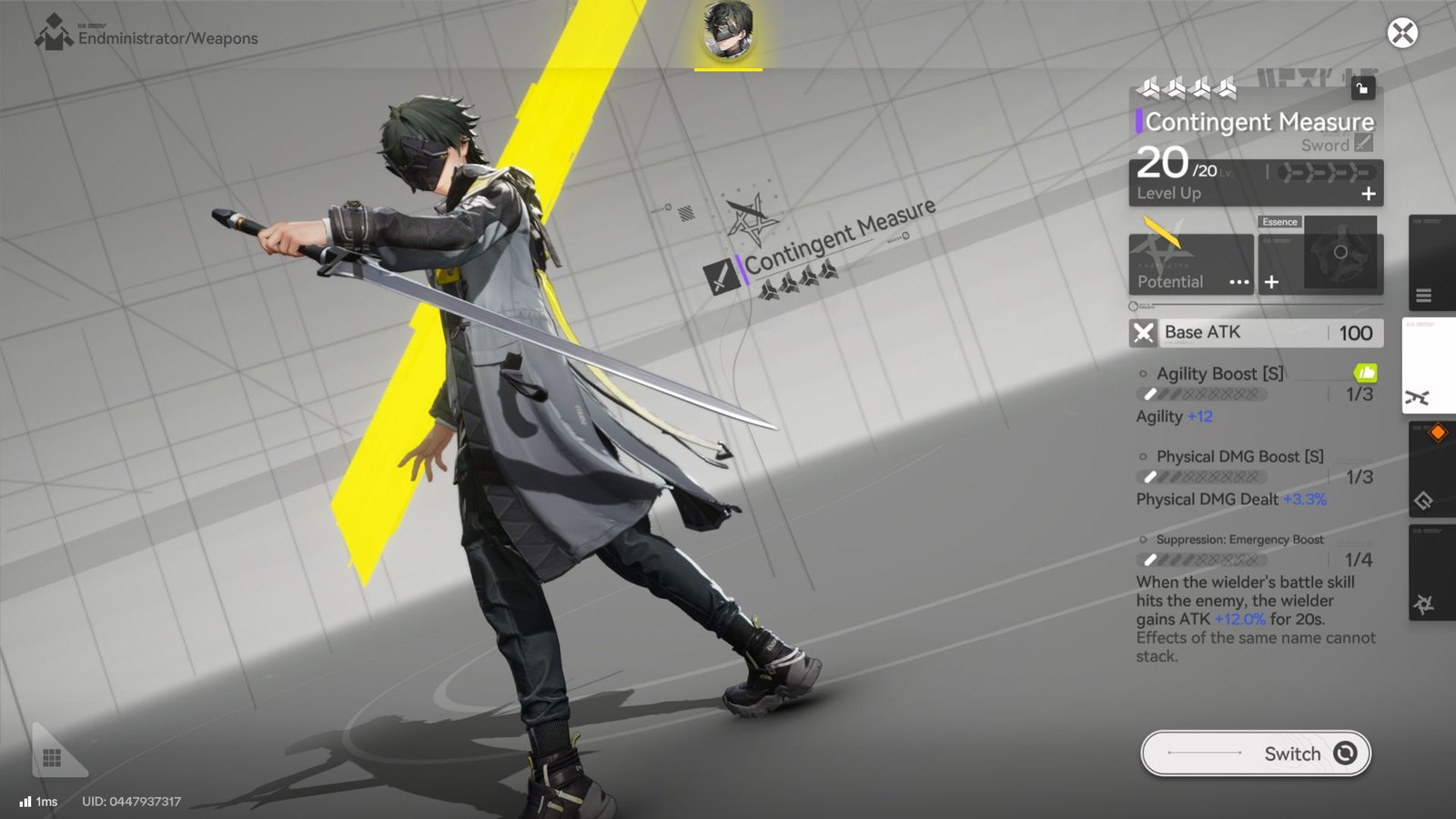 The Endministrator's weapon showcase