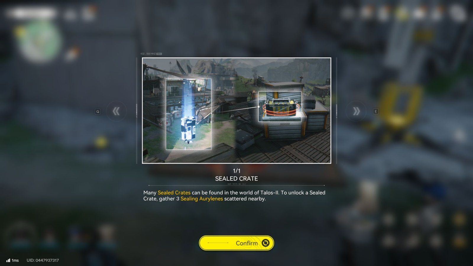 The Sealed Chest tutorial is Arknights Endfield