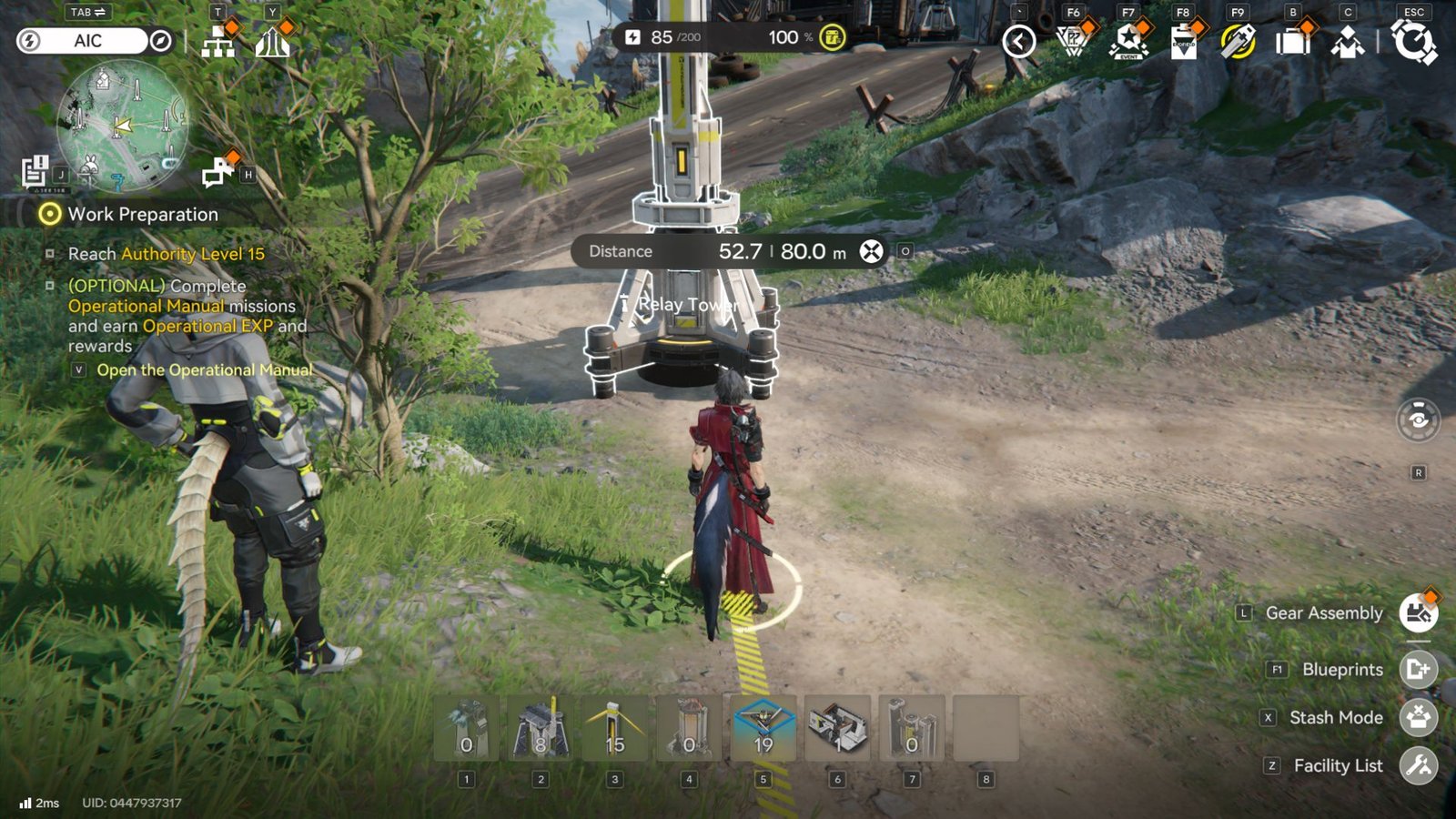 Connecting a power cable between two Relays in Arknights Endfield