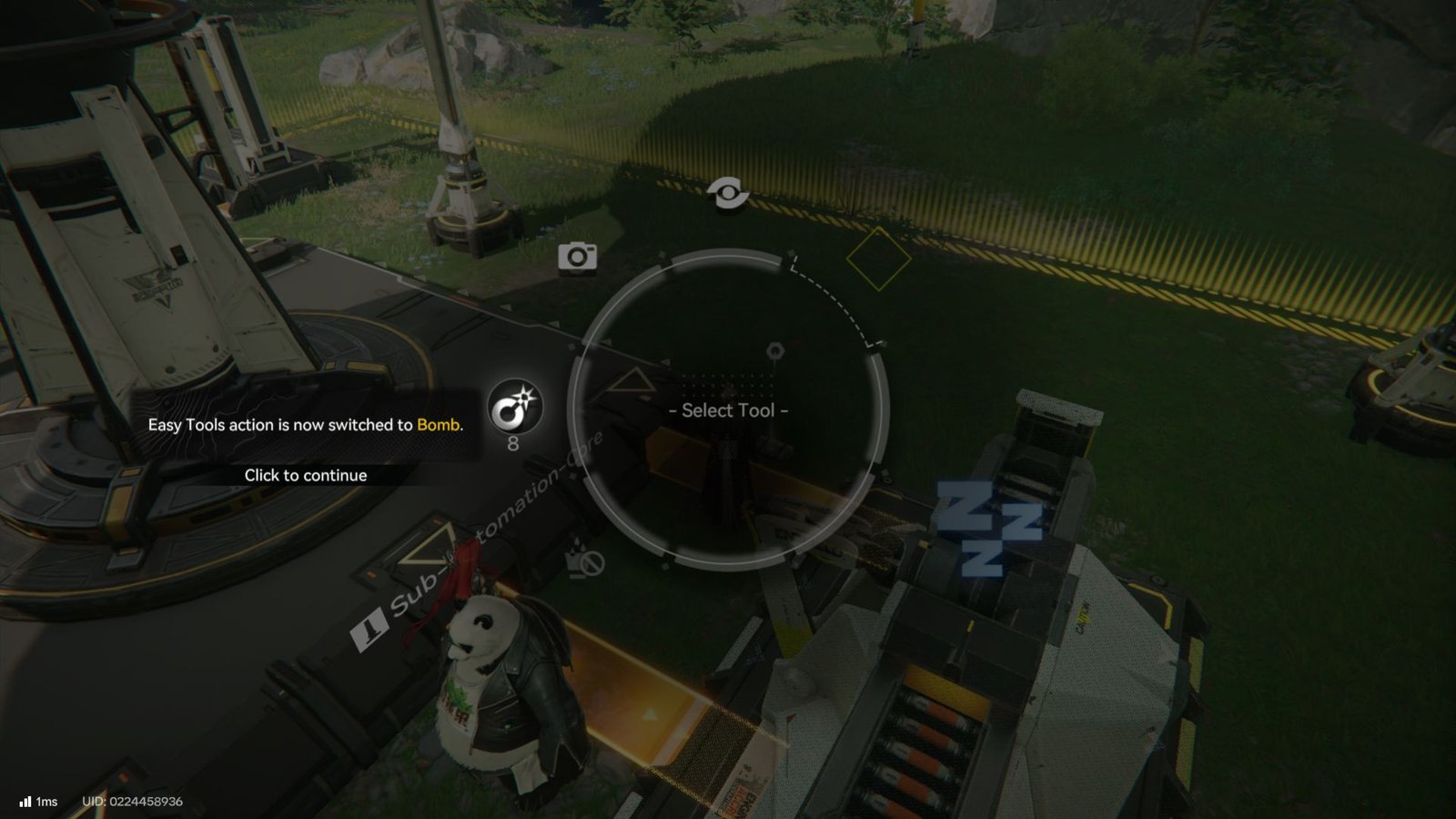 The Quick Tool menu in Arknights Endfield