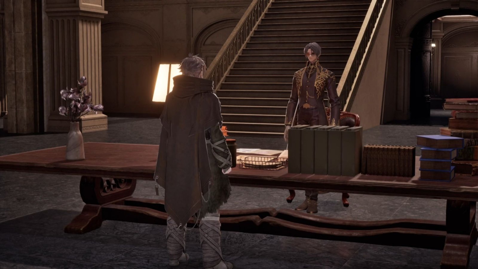 Speaking to Valentin in Code Vein 2