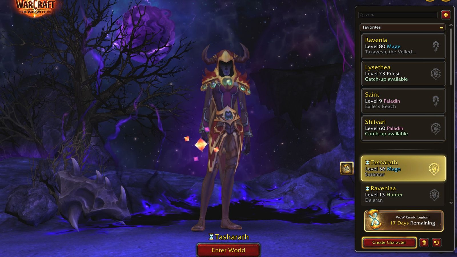 Void Elf Mage in World of Warcraft