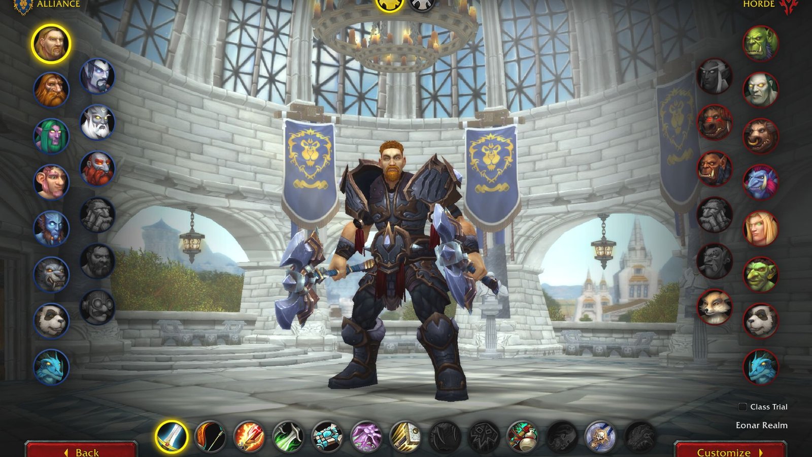 Human Warrior in World o  Warcraft