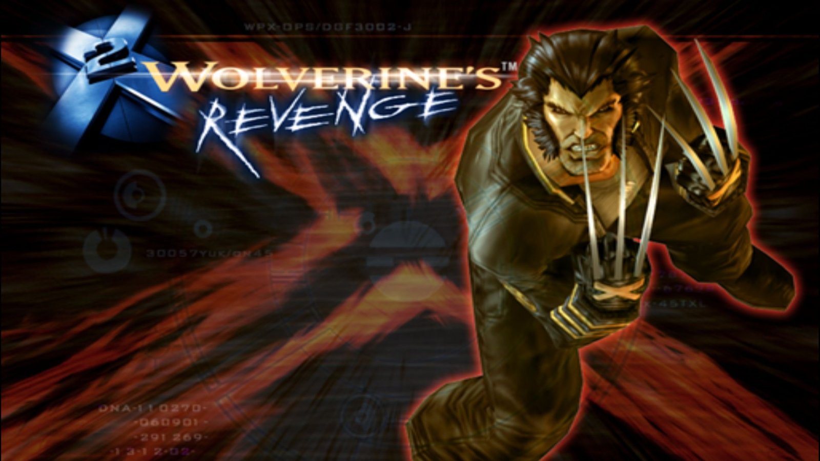 Wolverine baring his claws in a loading screen for an X2 Movie tie-in