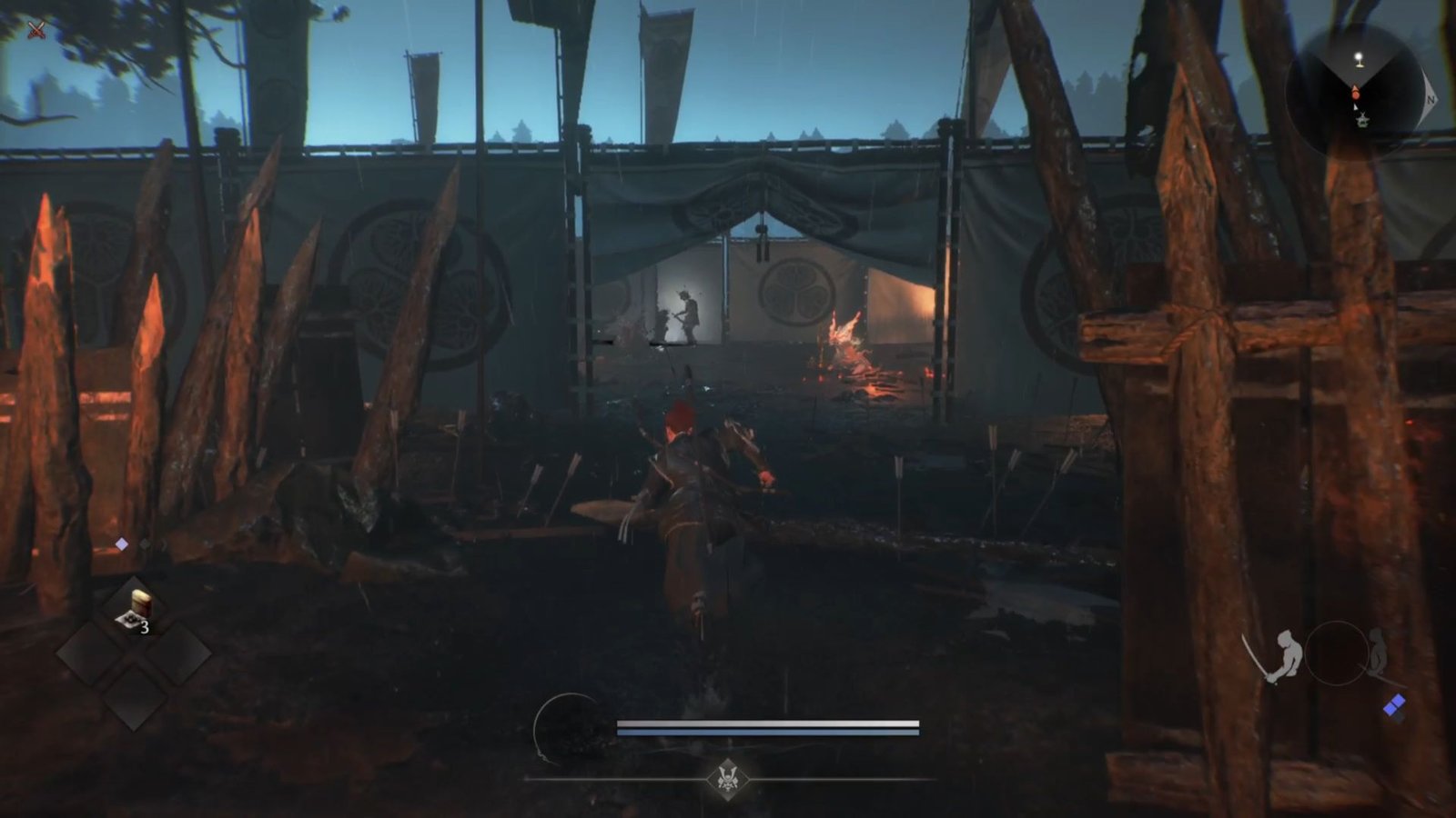 Yamagata Masakage found in a tent in Nioh 3