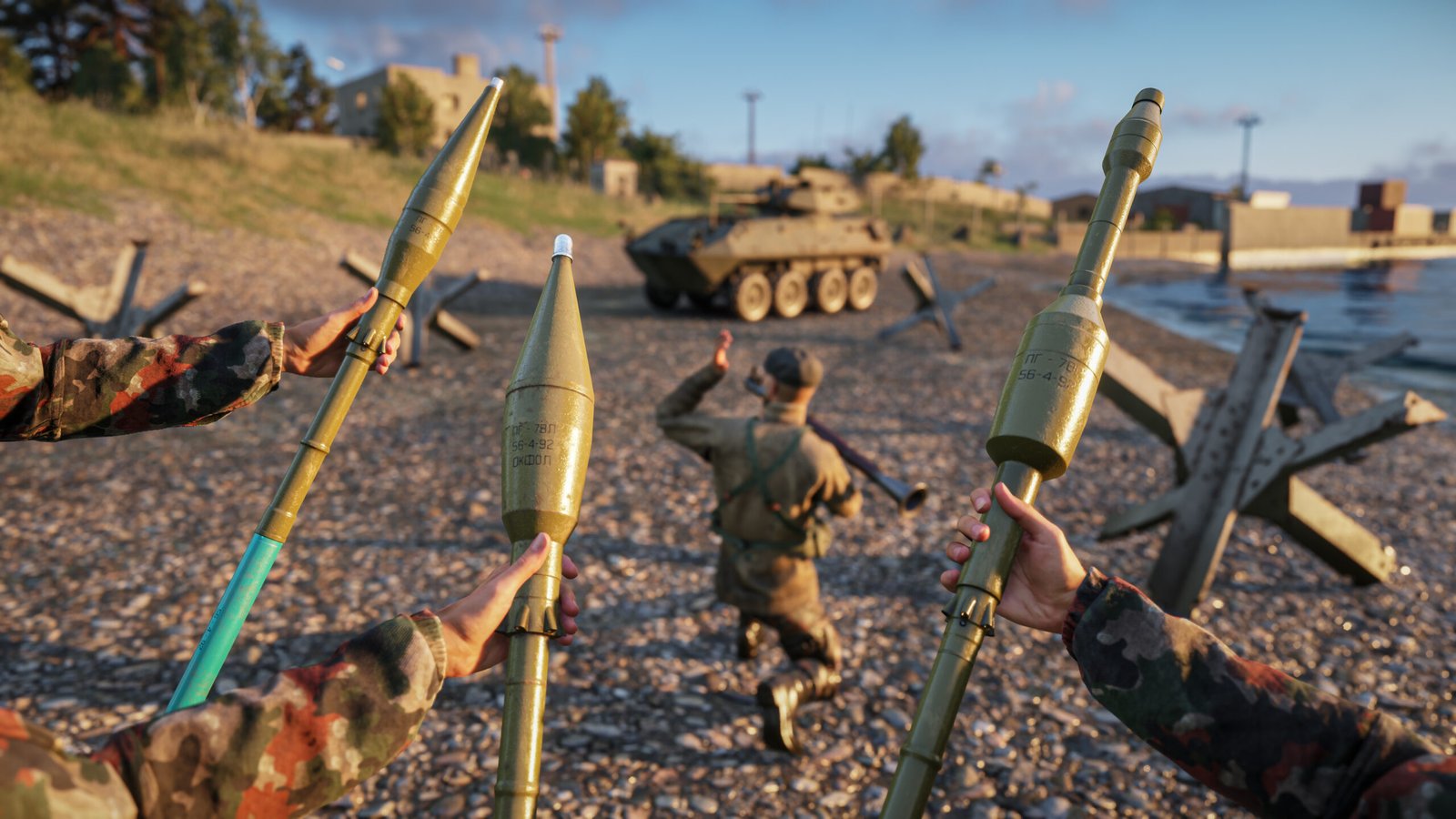 Different RPG-7 projectile options in ARMA Reforger