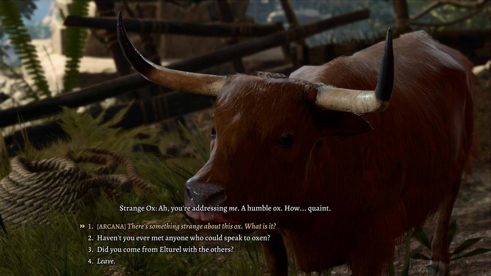 Strange Ox Act 1 dialogue