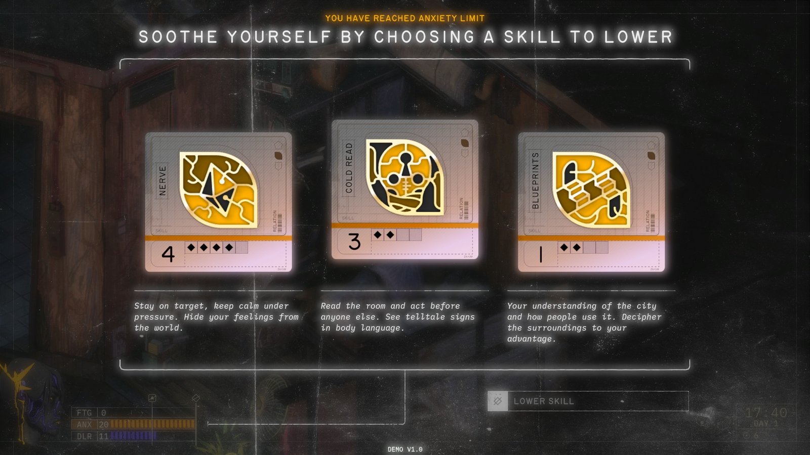 Zero Parades Skill Loss