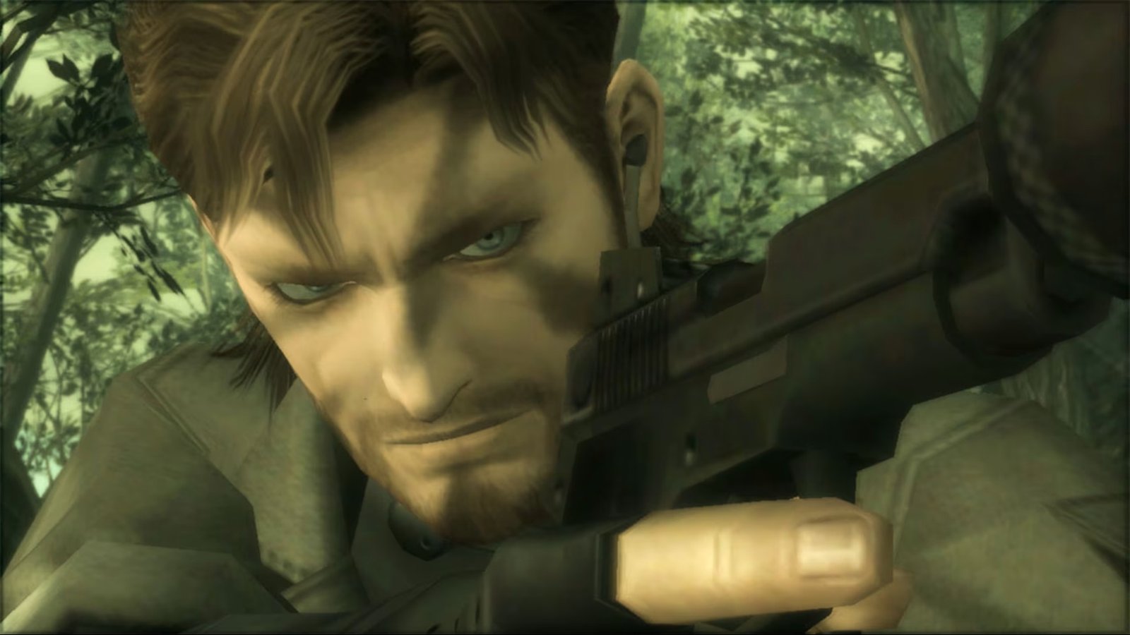 Big Boss pointing a gun