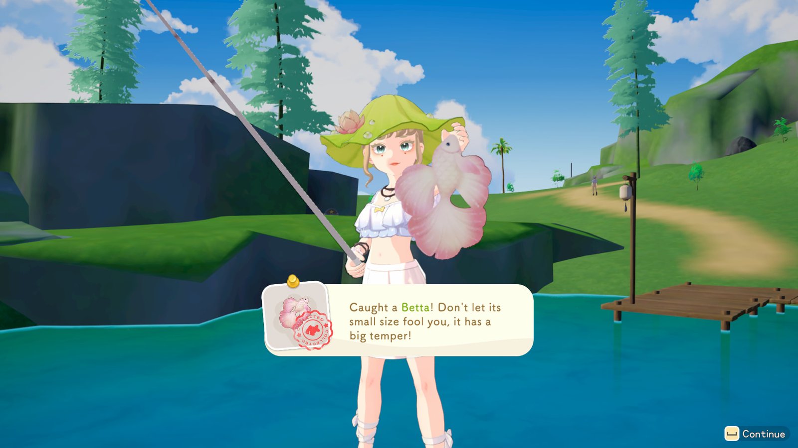 A Pink Betta Fish in Starsand Island