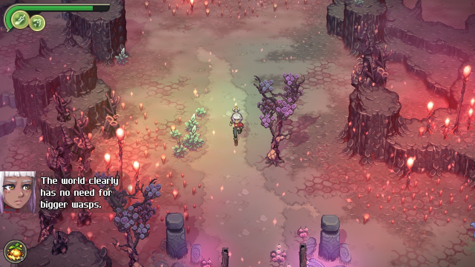Screenshot of the Alabaster Dawn Steam Next Fest Demo.