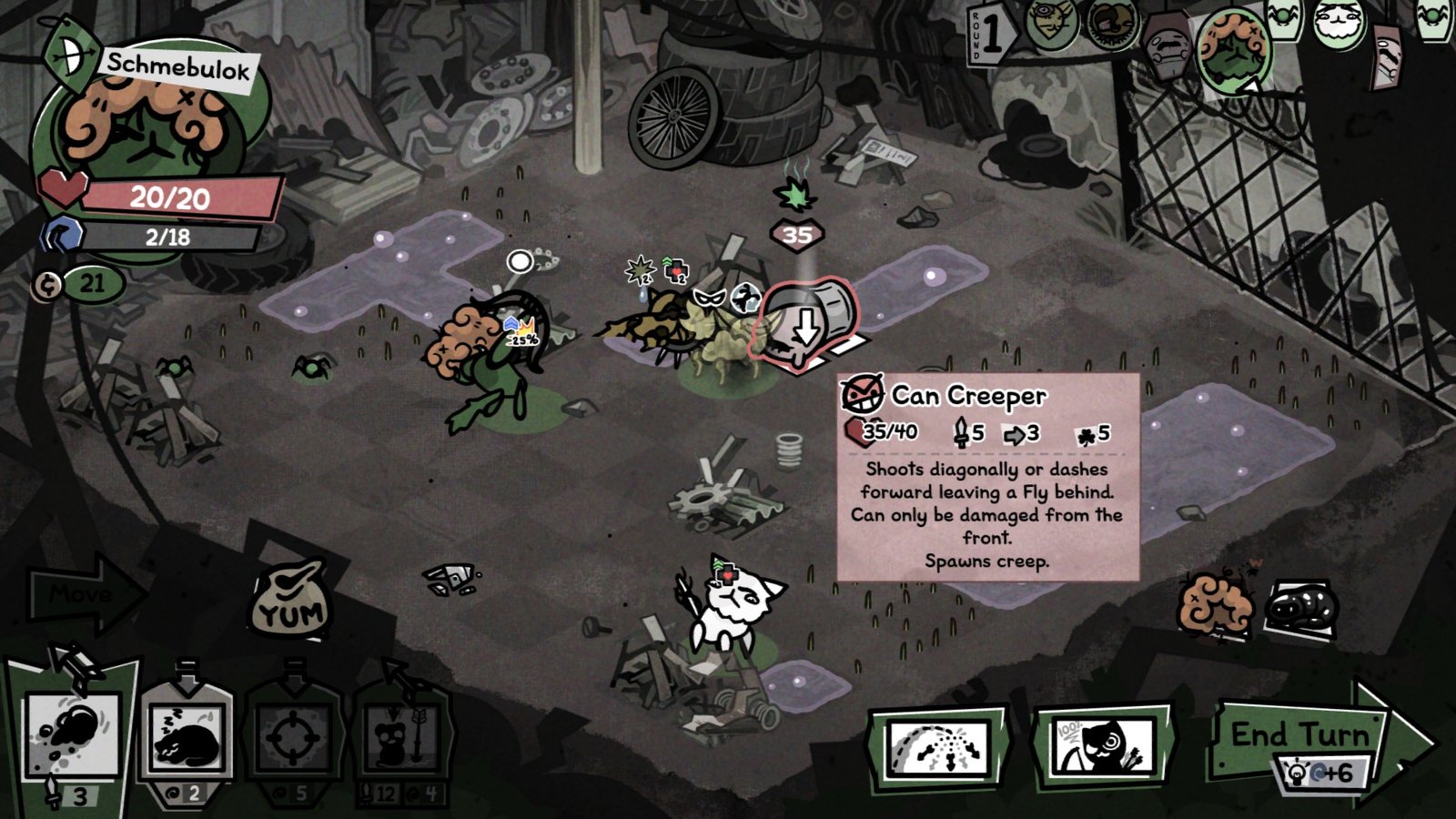 Can Creeper getting shot in Mewgenics