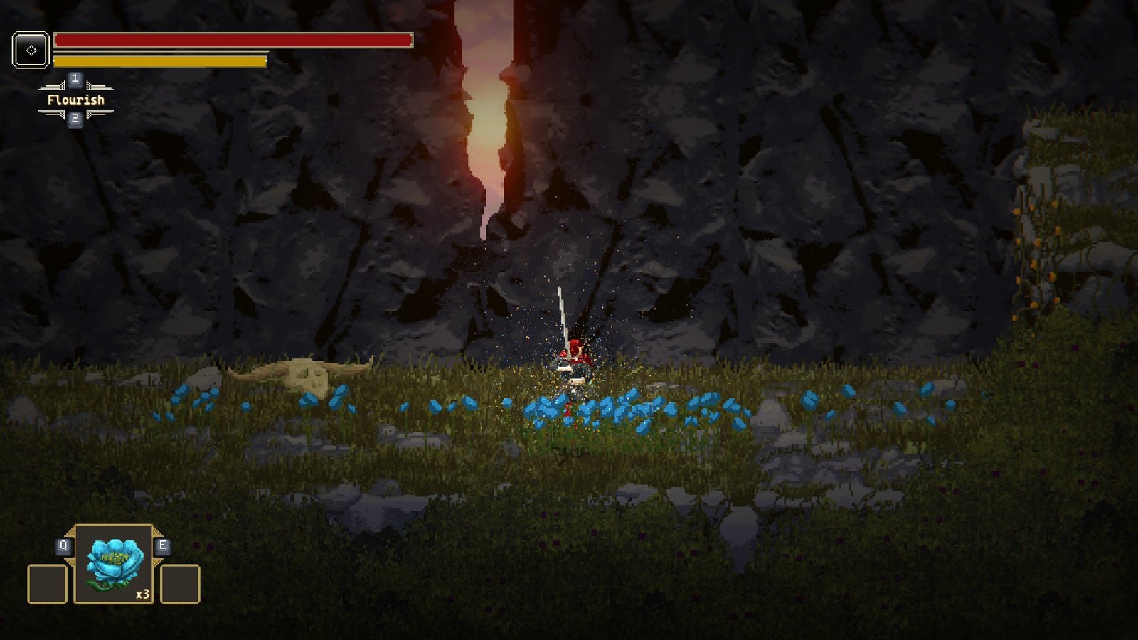 Crimson Capes Flowerbed Rest