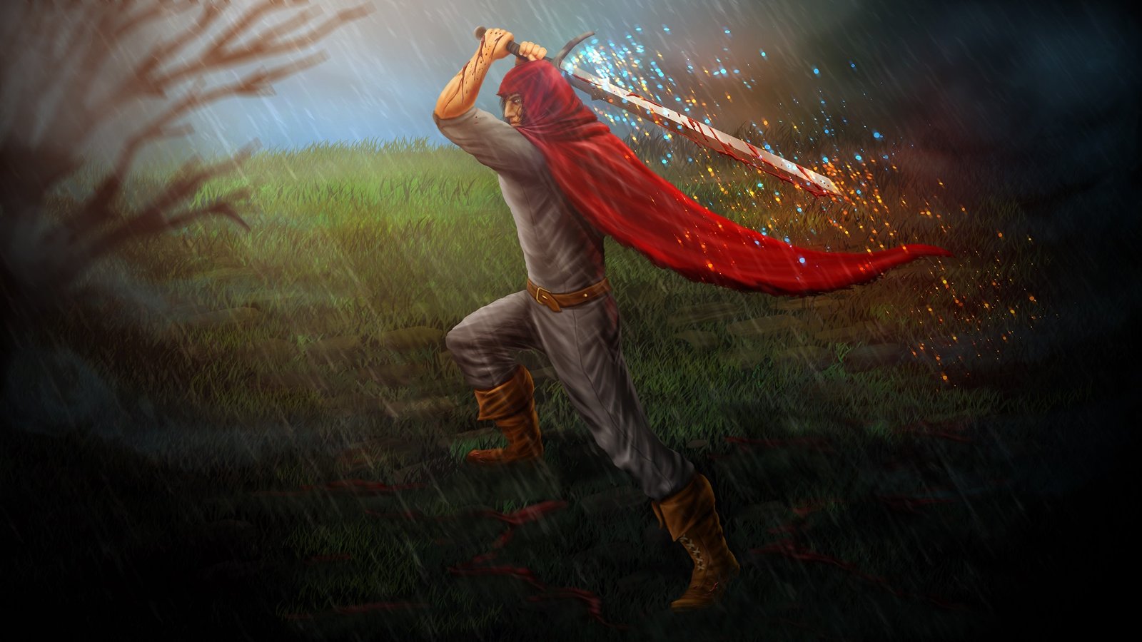 Crimson Capes Tempest in Rain with Blood