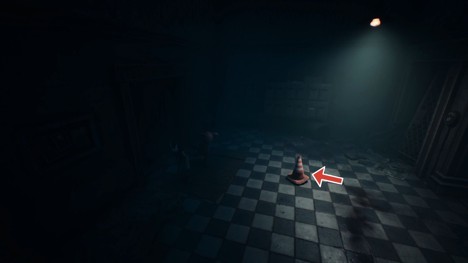 Critter with a cone over its head in Reanimal