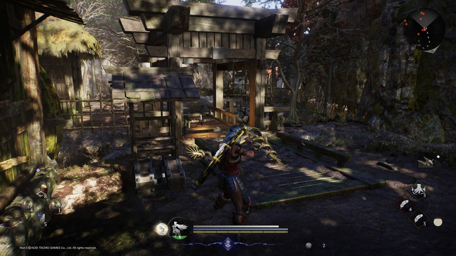 Second Dam Lever location for Maisaka in Nioh 3