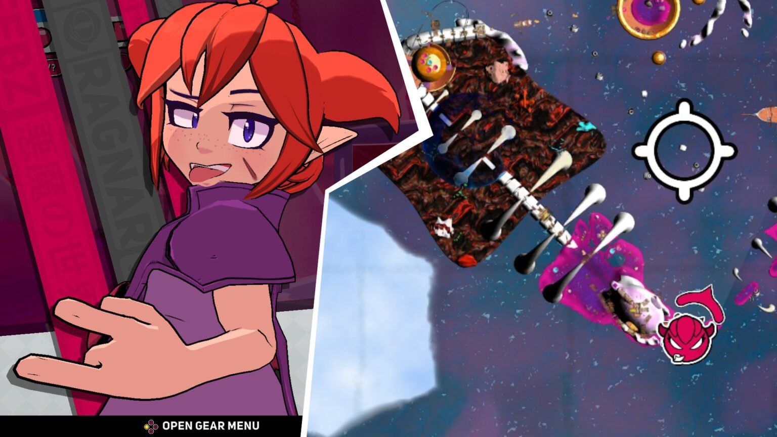 Screenshot of Beebs posing in front of the Jester's Leviathan map in Demon Tides.