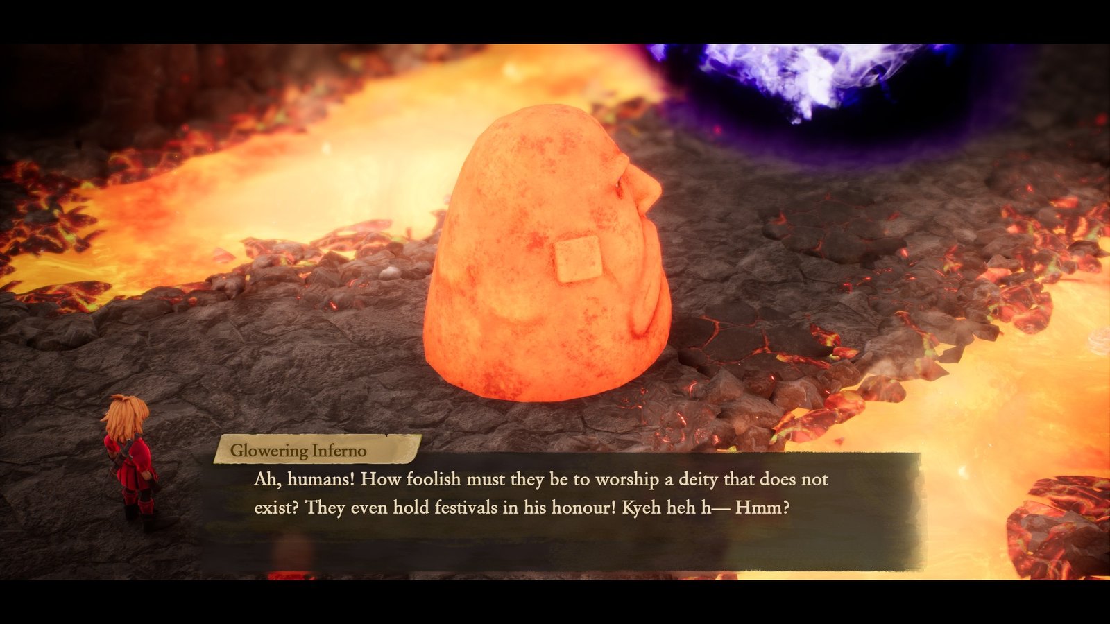 The Glowering Inferno before the fight in Dragon Quest VII Reimagined