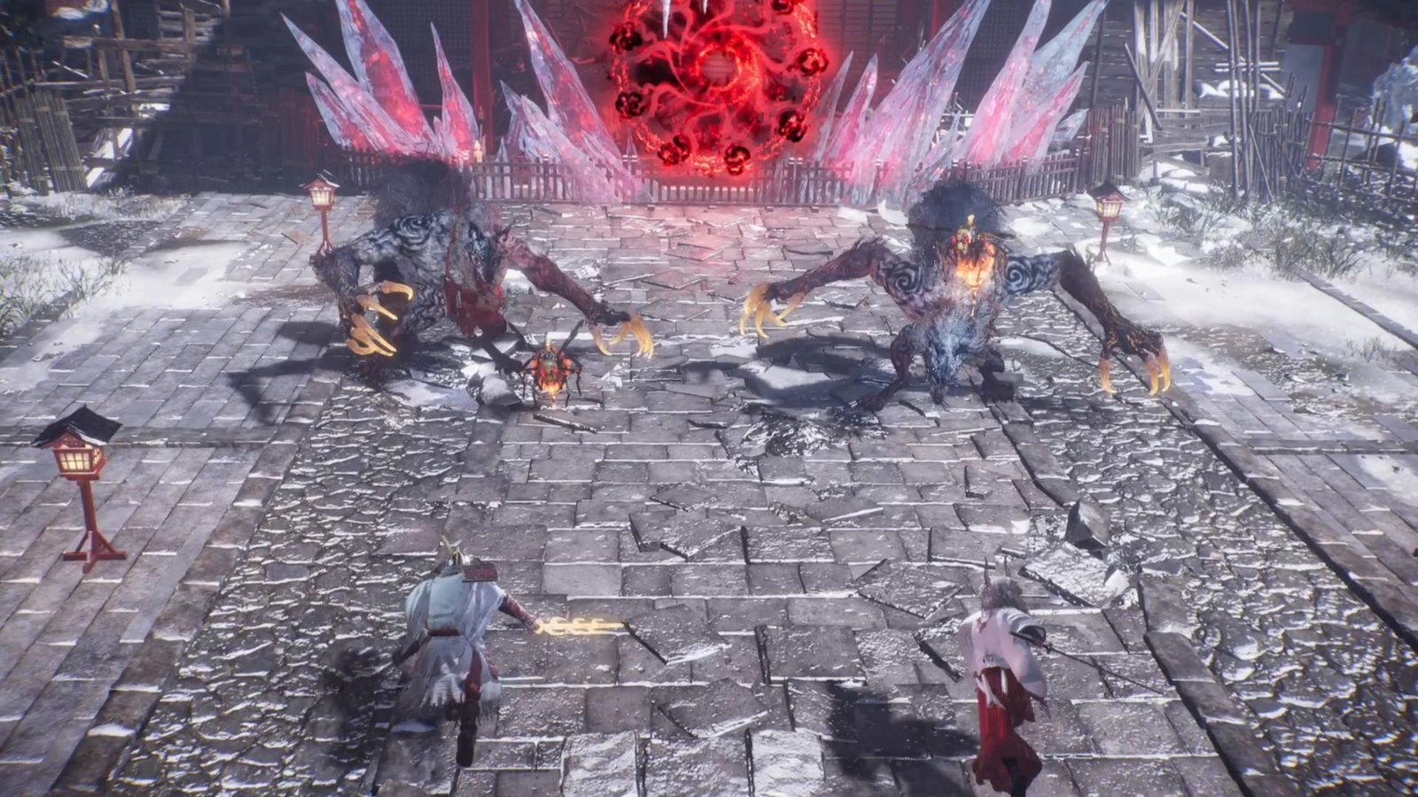 Entering the boss arena to Kajiwara Kagetoki Nioh 3