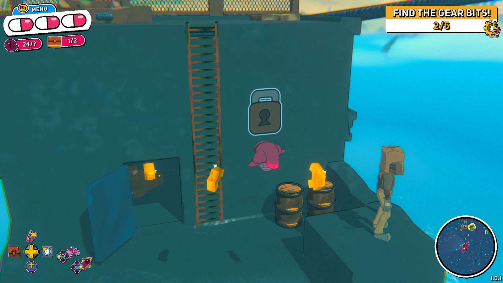 Finding the Fourth Gear Piece in Sunken Neighborhood in Demon Tides.