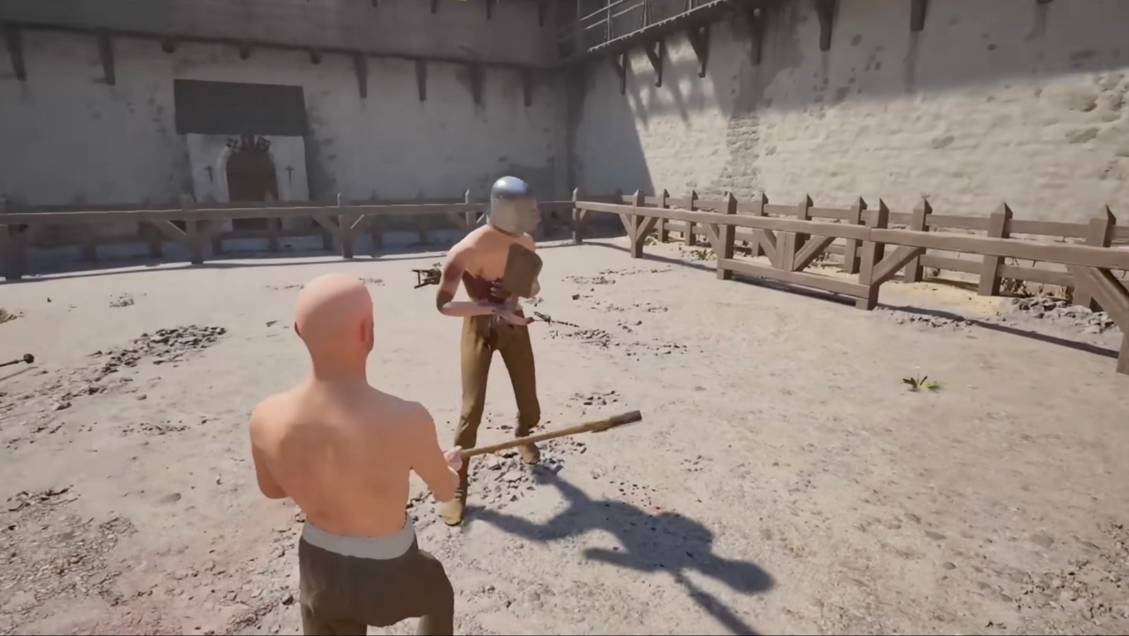 Performing a slash attack in Half Sword