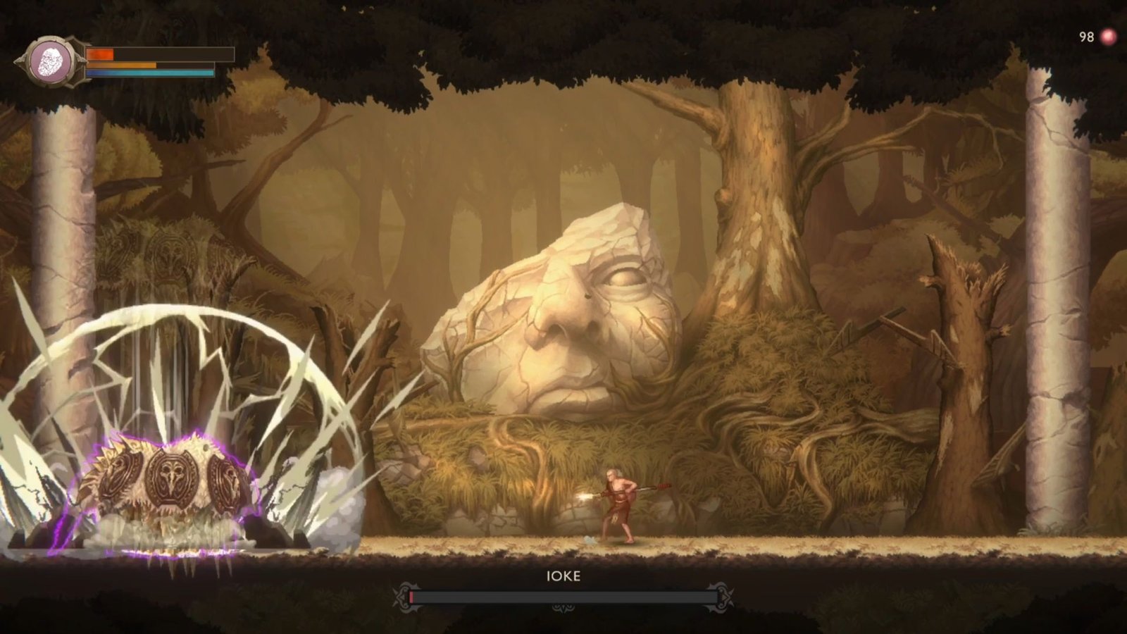 Ioke boss fight in God of War Sons of Sparta