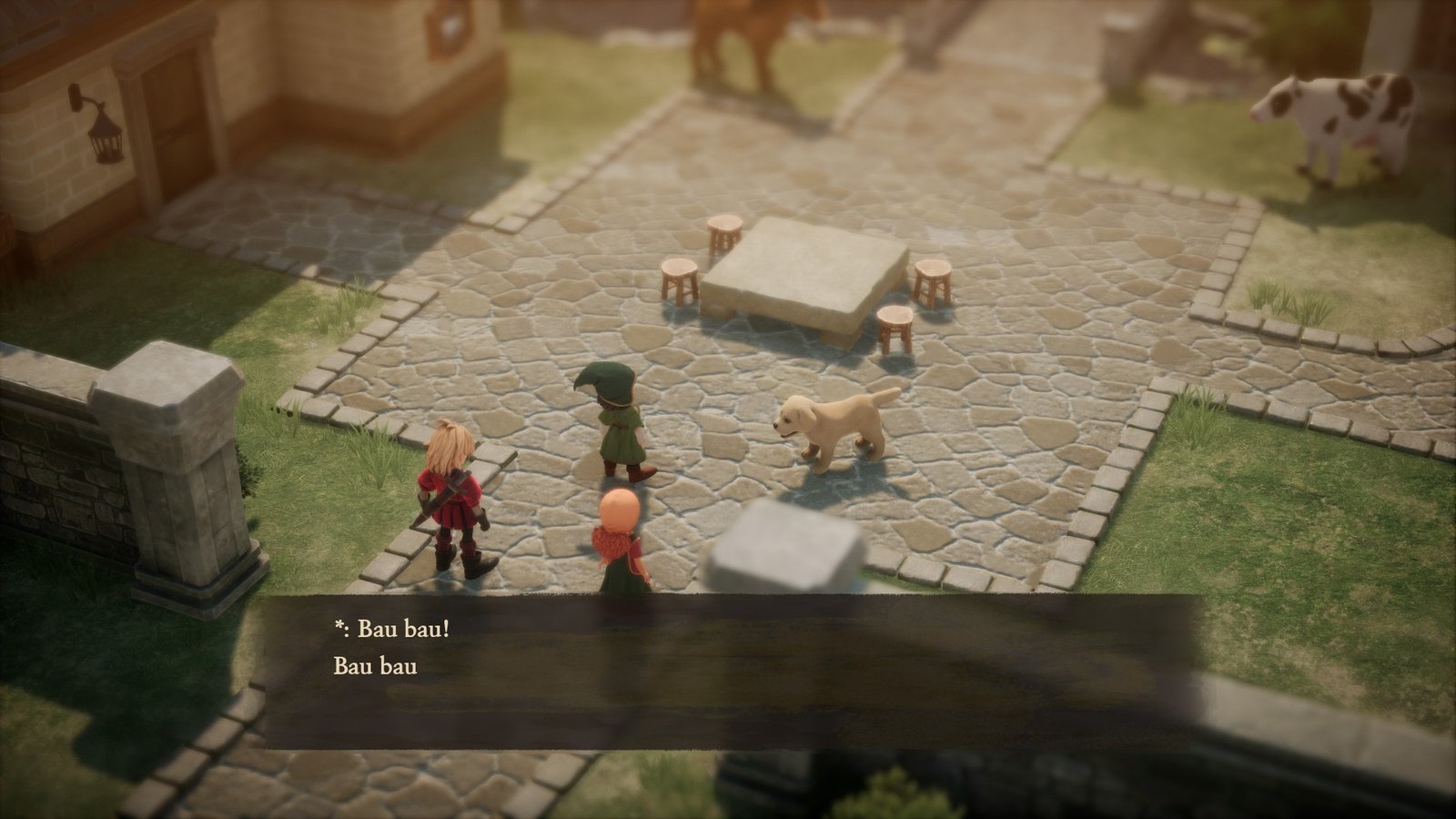 The entrance to L'Acra village in Dragon Quest VII Reimagined