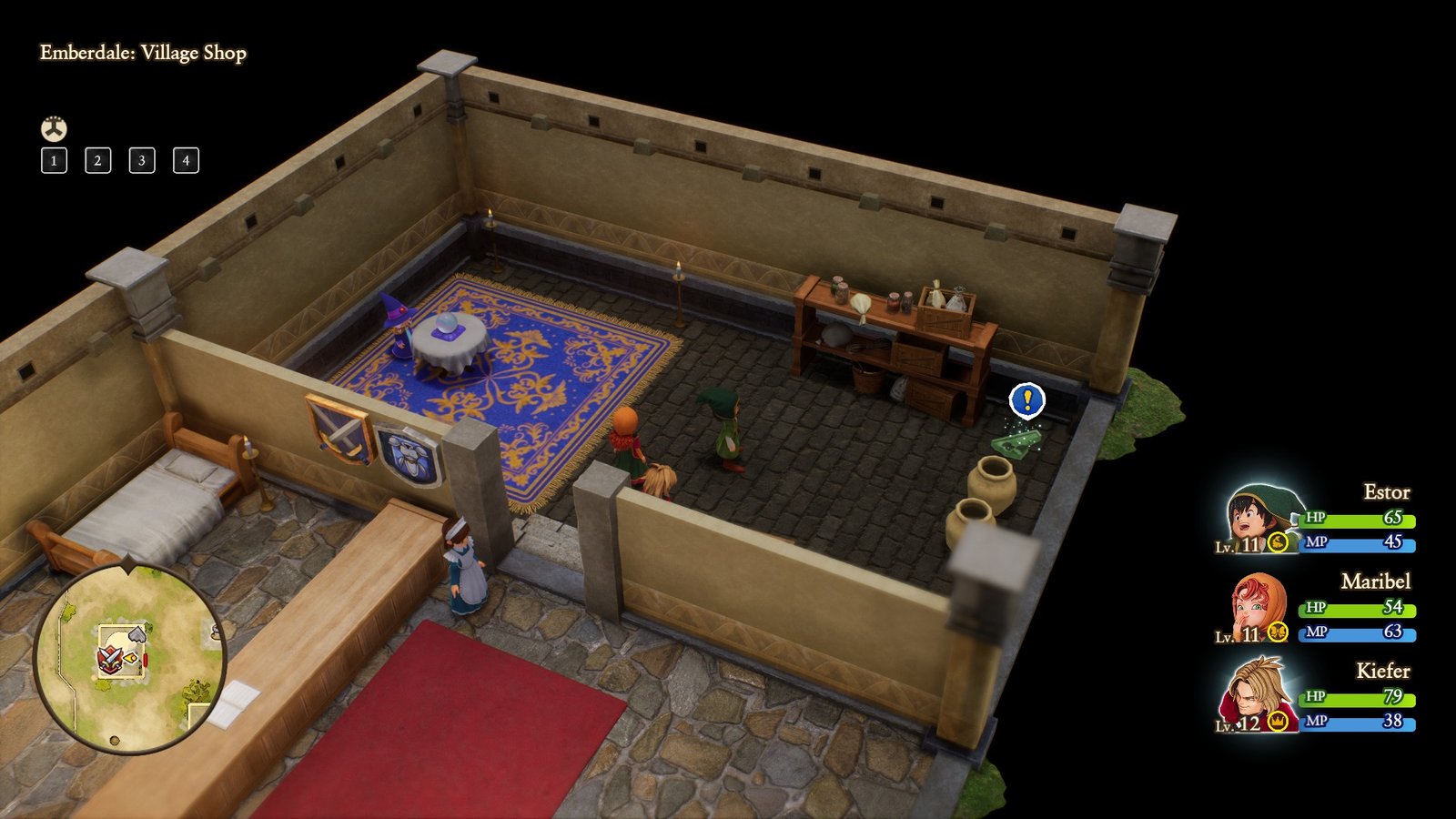 The shop housing the last L'Arca Fragment in Dragon Quest VII Reimagined