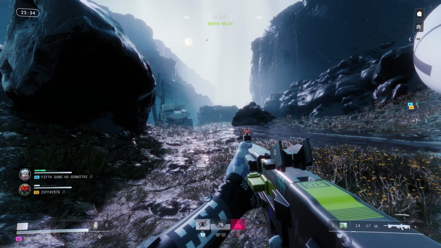 On the way to the terminal building south of South Relay on Marathon's Perimeter map.